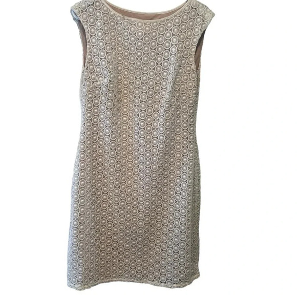 JESSICA HOWARD EUC WOMENS IVORY CREAM DRESS SUMMER WEDDING EVENTS BRIDE SIZE 10 - Picture 1 of 5